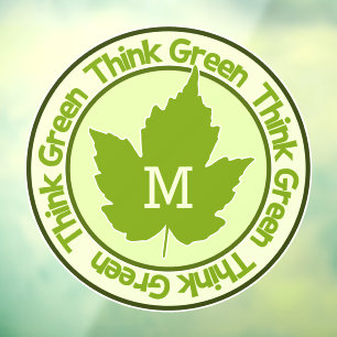 THINK GREEN custom monogram