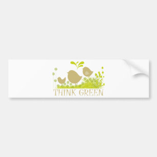 Think Green Cute Products! Bumper Sticker