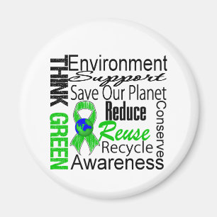 Think Green Environment Collage Magnet