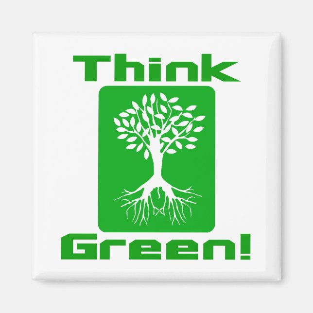 Think Green | Environmental Awareness Magnet (Front)