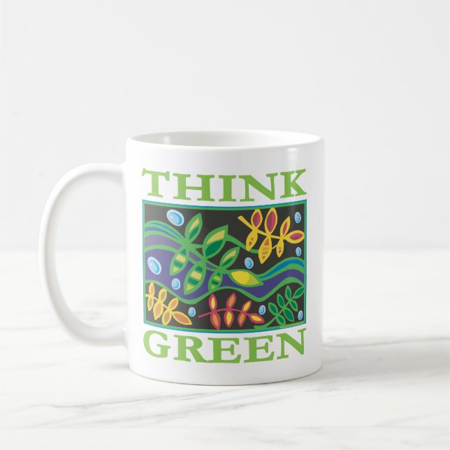 Think Green Environmental Coffee Mug (Left)