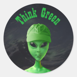 Think Green ET Classic Round Sticker