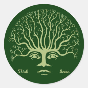 Think Green II Classic Round Sticker