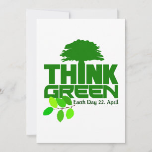 Think Green invitation - customise!