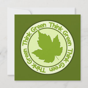Think Green invitation - customise!