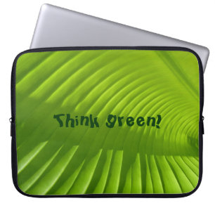 think green! laptop sleeve