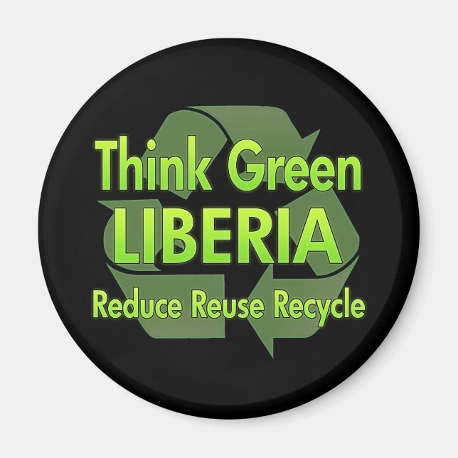 Think Green Liberia Magnet (Front)