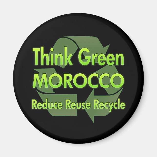 Think Green Morocco Magnet (Front)
