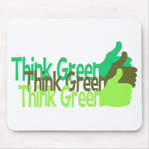 Think Green mousepad, customisable Mouse Pad