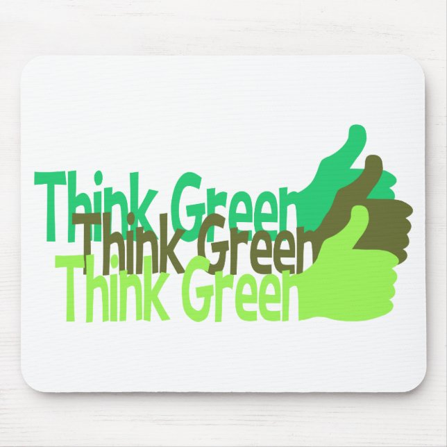 Think Green mousepad, customisable Mouse Pad (Front)