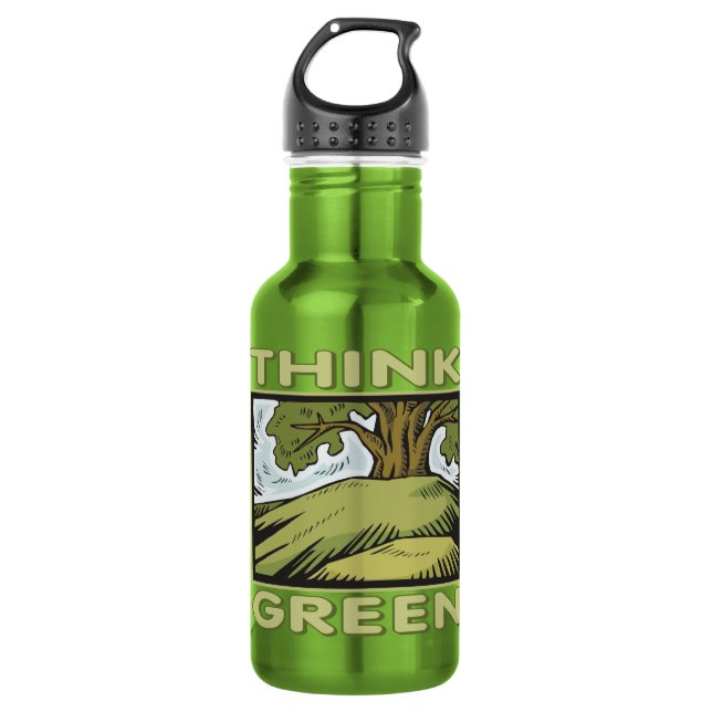Think Green Oak Tree 532 Ml Water Bottle (Front)