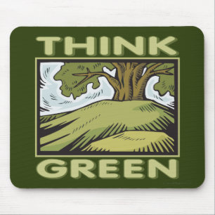 Think Green Oak Tree Mouse Pad