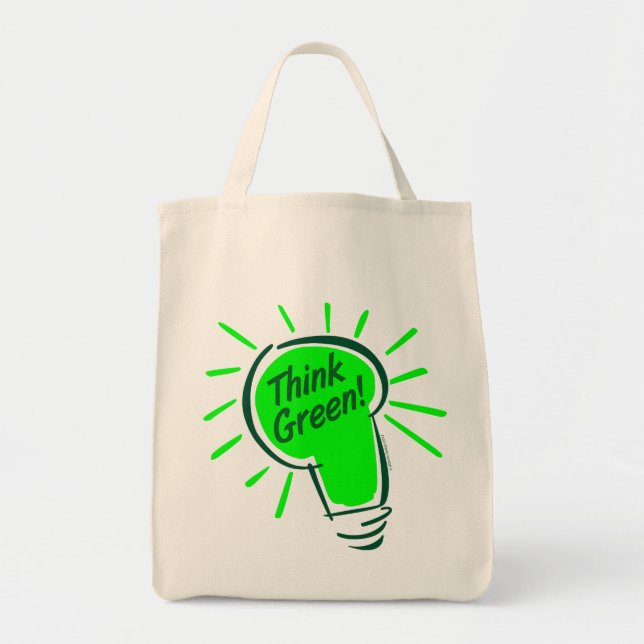 Think Green! Organic Grocery Tote Bag (Front)