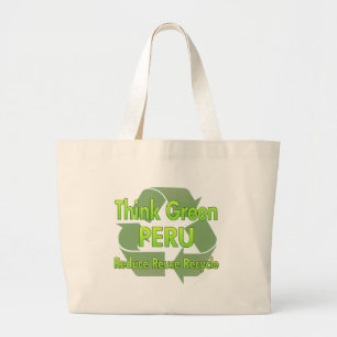 Think Green Peru Large Tote Bag