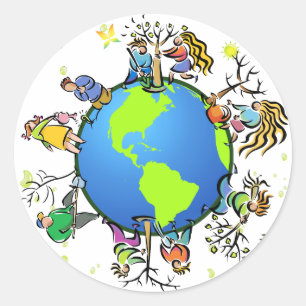 Think Green - Plant a Tree Classic Round Sticker
