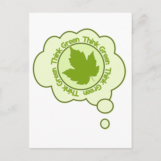 Think Green postcard - customise (Front)