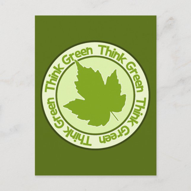 Think Green postcard - customise (Front)