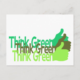 Think Green postcard - customise