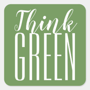 Think green pro environment quote stickers