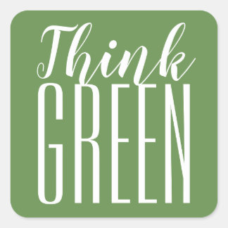 Think green pro environment quote stickers