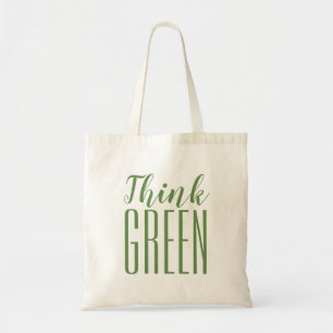 Think green pro environment quote tote bag