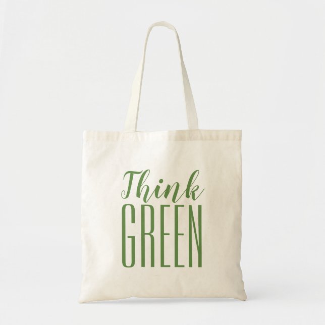 Think green pro environment quote tote bag (Front)