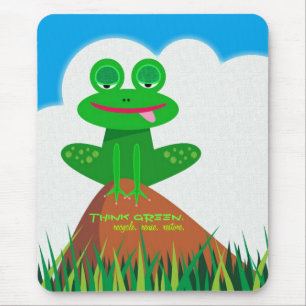 Think Green: Recycle, Reuse, Restore. Mouse Pad