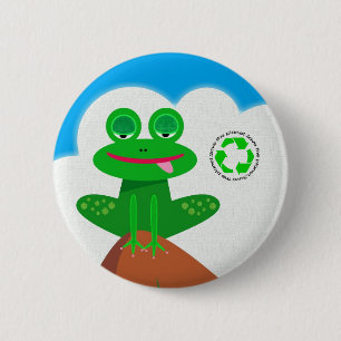 Think Green: Recycling Awareness Button