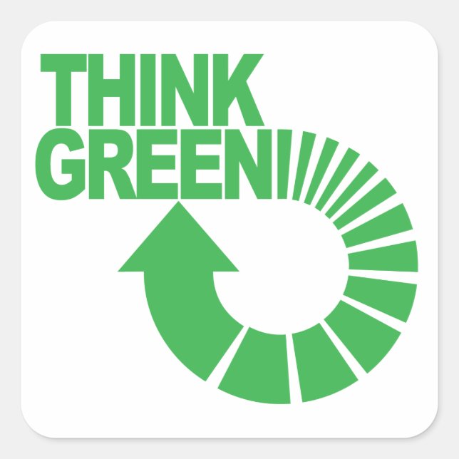 think green square sticker (Front)