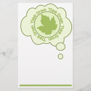 THINK GREEN stationary, customisable Stationery