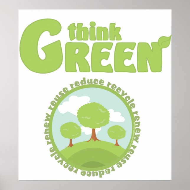 Think Green Trees Poster (Front)