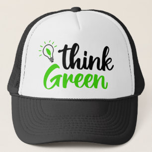 think green trucker hat