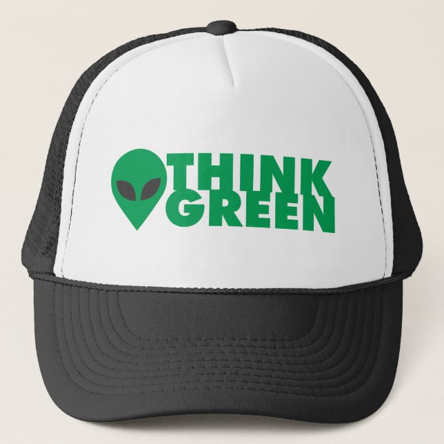 Think Green Trucker Hat (Front)