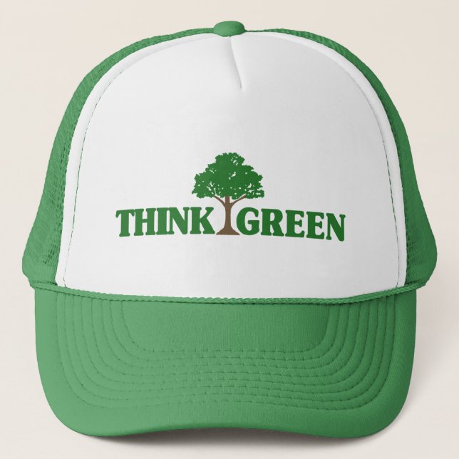 Think Green Trucker Hat (Front)