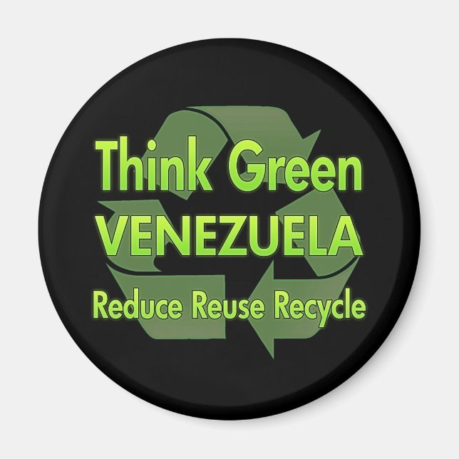 Think Green Venezuela Magnet (Front)
