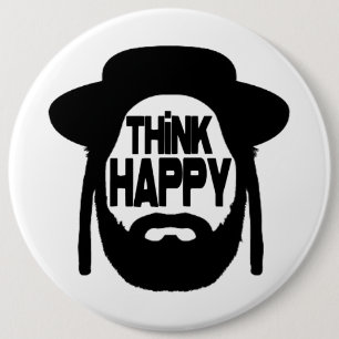 Think Happy 6 Cm Round Badge