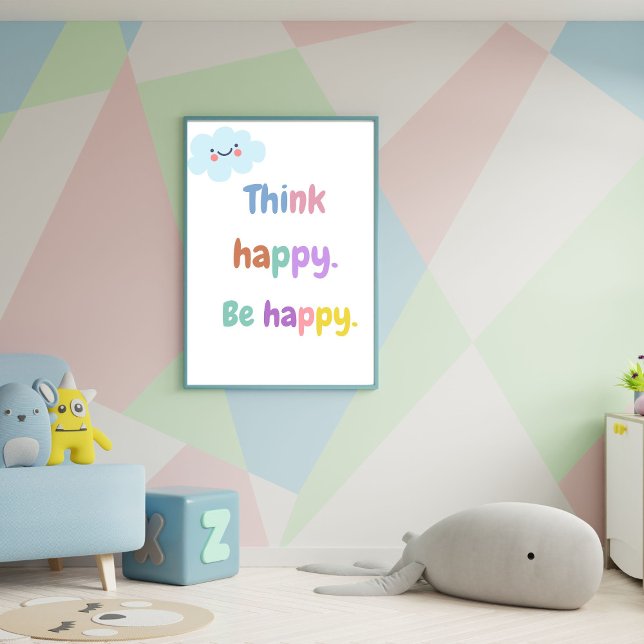Think Happy Be Happy – Positive Mindset Kids Print (Creator Uploaded)