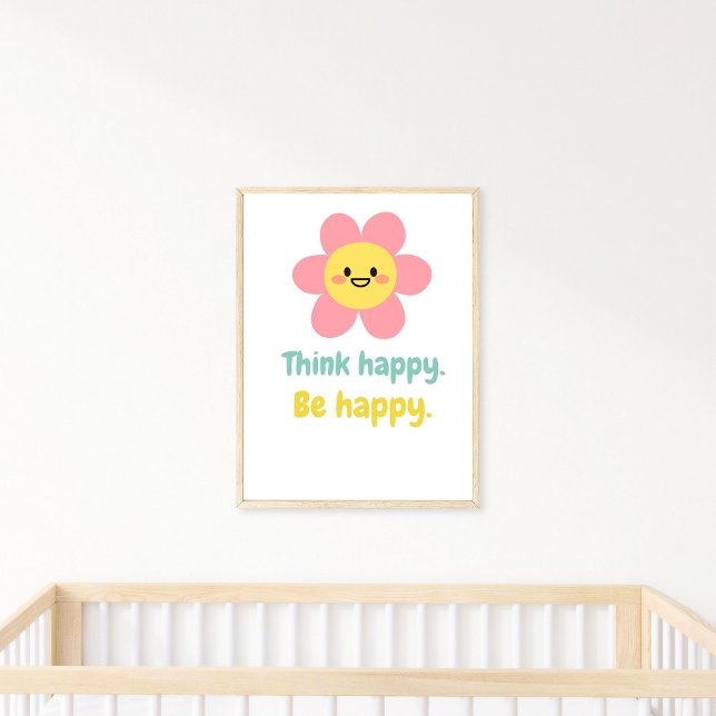 Think Happy Be Happy, Positive Mindset Kids Print (Creator Uploaded)