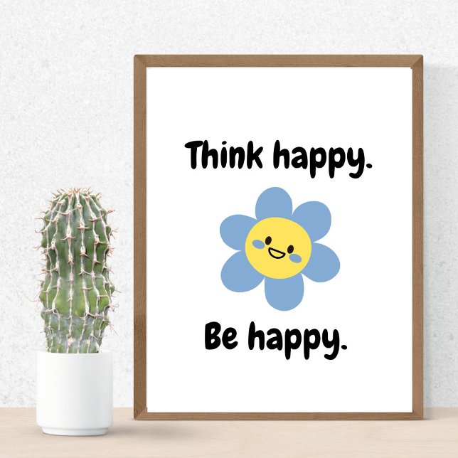 Think Happy Be Happy – Positive Mindset Kids Print (Creator Uploaded)