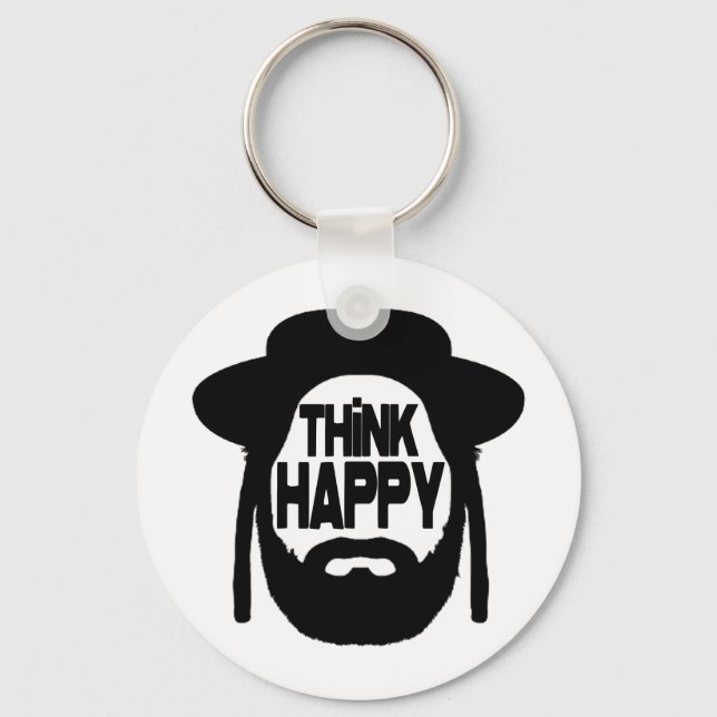 Think Happy Key Ring (Front)