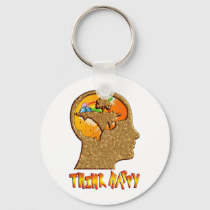 Think Happy Key Ring
