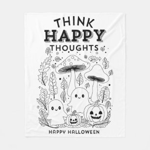 Think happy thoughts Halloween collection Fleece Blanket