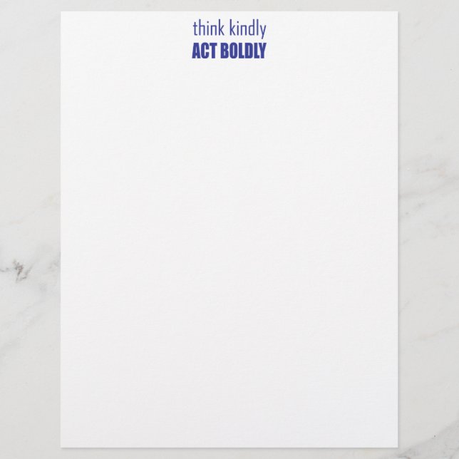 Think Kindly, Act Boldly (Front)
