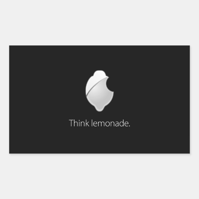 Think Lemonade! Rectangular Sticker (Front)