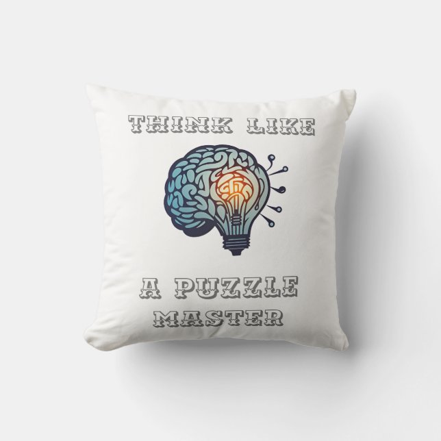 Think Like a Puzzle Master Cushion (Front)