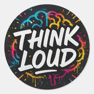 Think Loud – Graffiti Brainpower Sticker
