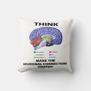 Think Make The Neuronal Connections Happen Brain Cushion