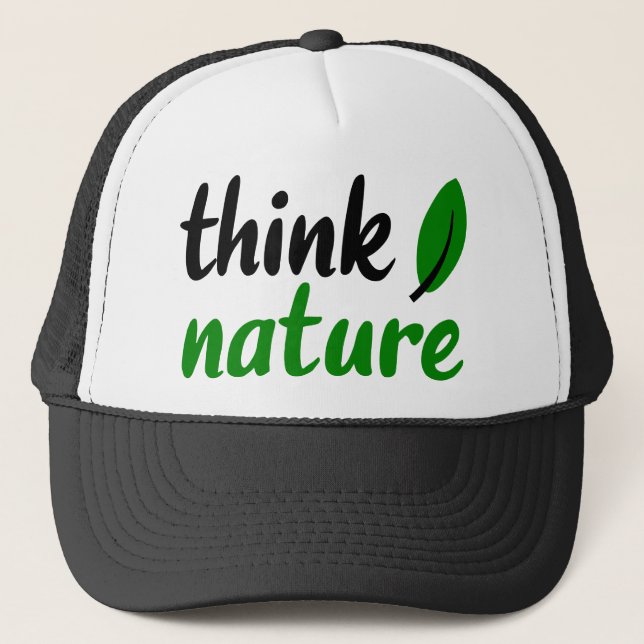 think nature trucker hat (Front)