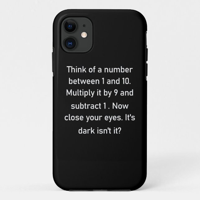 Think of a number between 1 and 10..| sarcastic gi Case-Mate iPhone case (Back)