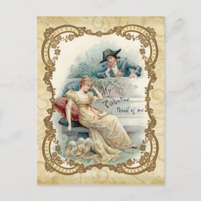 Think of Me Valentine Postcard (Front)